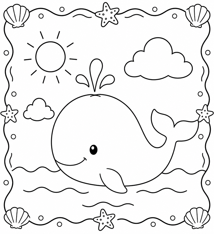 Picture Of A Whale Coloring Page
