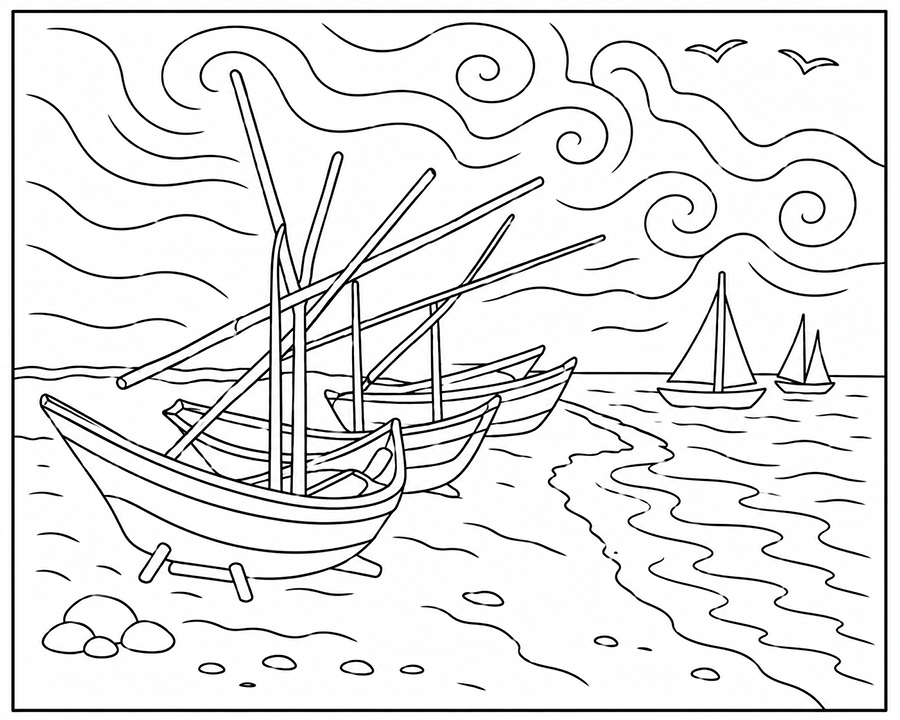 Fishing Boats On The Beach