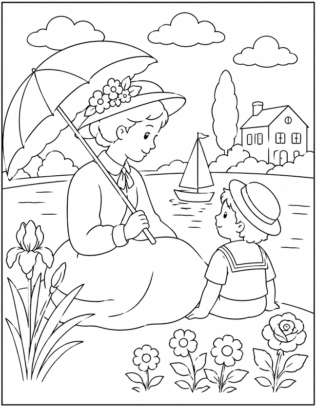 Madame Monet And Child