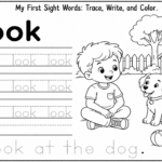 Look Sight Word Tracing Worksheet