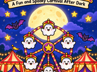 The Midnight Fair Carnival Coloring Book Cover
