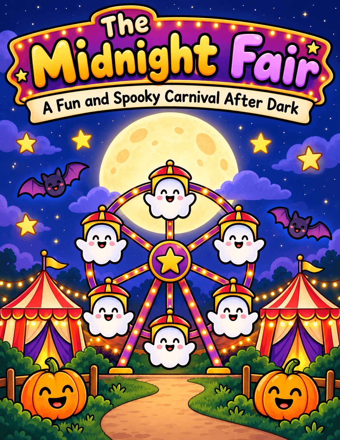 The Midnight Fair Carnival Coloring Book Cover